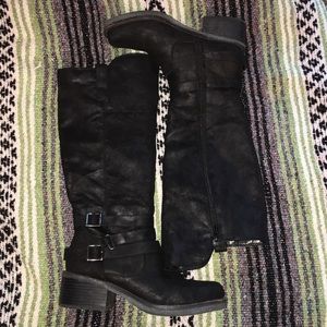Black Buckle Boots